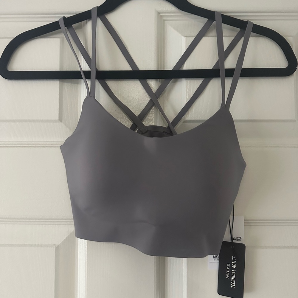 Forever 21 Grey Sports Bra NWT